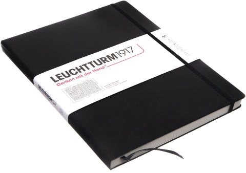  Блокнот Leuchtturm Master, A4, 100 г/м2, 235 стр., в клетку, твердая обложка, черный