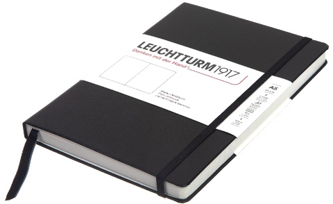  Блокнот Leuchtturm Classic, A5, 80 г/м2, 251 стр. нелинованный, твердая обложка, черный