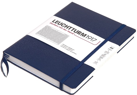  Блокнот Leuchtturm Classic, A5, 80 г/м2, 251 стр., в клетку, твердая обложка, Синий Неви