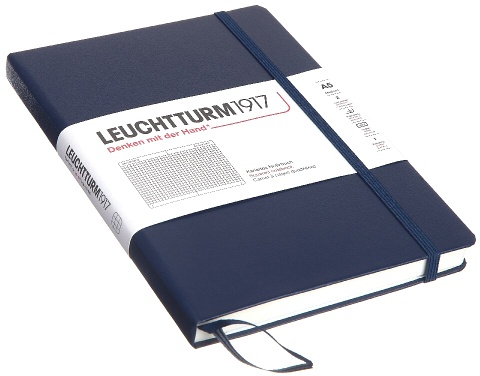  Блокнот Leuchtturm Classic, A5, 80 г/м2, 251 стр., в клетку, твердая обложка, Синий Неви