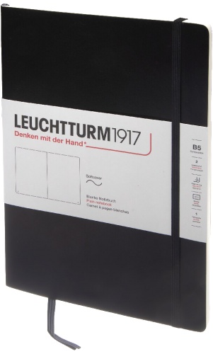  Блокнот Leuchtturm Composition, B5, 80 г/м2, 123 стр., нелинованный, мягкая обложка, черный