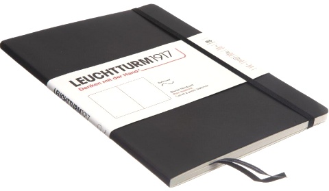  Блокнот Leuchtturm Composition, B5, 80 г/м2, 123 стр., нелинованный, мягкая обложка, черный