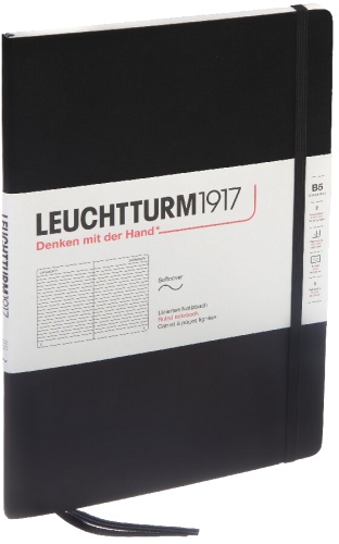  Блокнот Leuchtturm Composition, B5, 80 г/м2, 123 стр., в линейку, мягкая обложка, черный