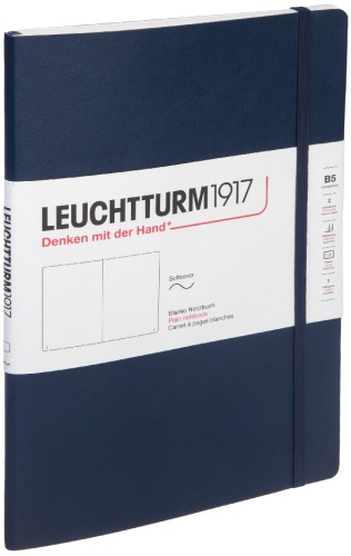  Блокнот Leuchtturm Composition, B5, 80 г/м2, 123 стр. нелинованный, мягкая обложка, синий неви