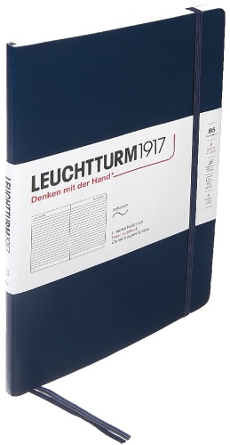  Блокнот Leuchtturm Composition, B5, 80 г/м2, 123 стр., в линейку, мягкая обложка, синий неви