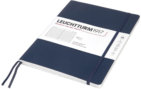  Блокнот Leuchtturm Composition, B5, 80 г/м2, 123 стр., в линейку, мягкая обложка, синий неви