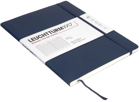  Блокнот Leuchtturm Composition, B5, 80 г/м2, 123 стр., в линейку, мягкая обложка, синий неви