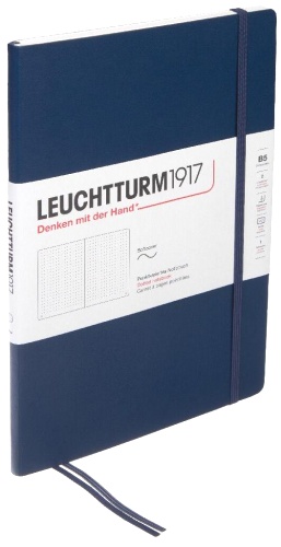  Блокнот Leuchtturm Composition, B5, 80 г/м2, 123 стр., в точку, мягкая обложка, синий неви