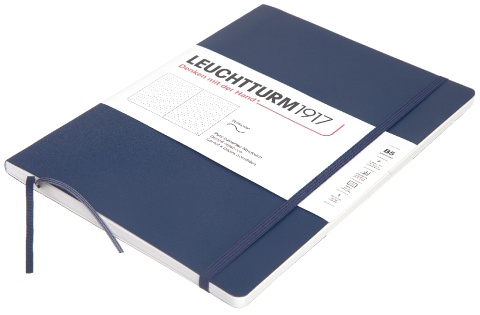  Блокнот Leuchtturm Composition, B5, 80 г/м2, 123 стр., в точку, мягкая обложка, синий неви