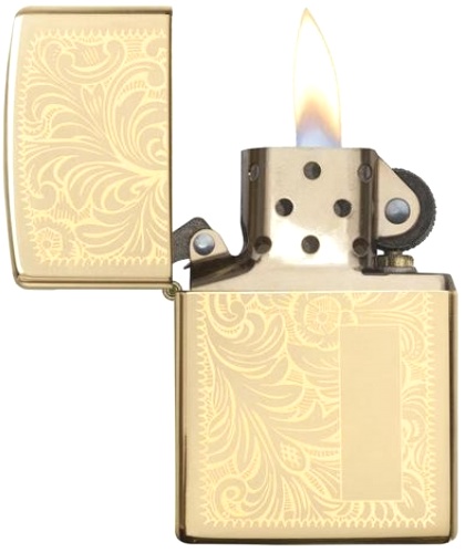  Зажигалка Zippo Venetian® с покрытием High Polish Brass