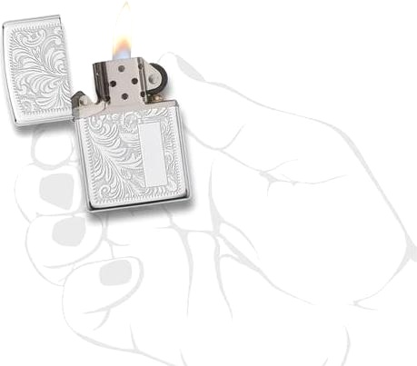  Зажигалка Zippo Venetian® с покрытием High Polish Chrome