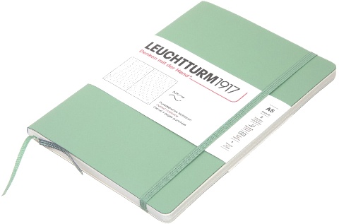  Блокнот Leuchtturm Classic, A5, 80 г/м2, 123 стр., в точку, мягкая обложка, шалфей