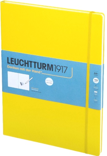  Скетчбук Leuchtturm A4, 150 г/м2, 112 стр., без линовки, твердая обложка, лимонный