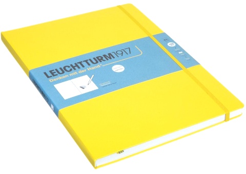  Скетчбук Leuchtturm A4, 150 г/м2, 112 стр., без линовки, твердая обложка, лимонный