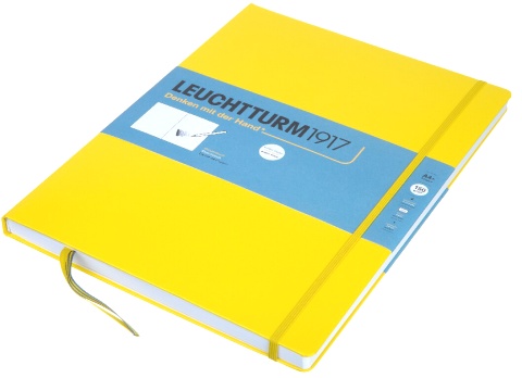  Скетчбук Leuchtturm A4, 150 г/м2, 112 стр., без линовки, твердая обложка, лимонный