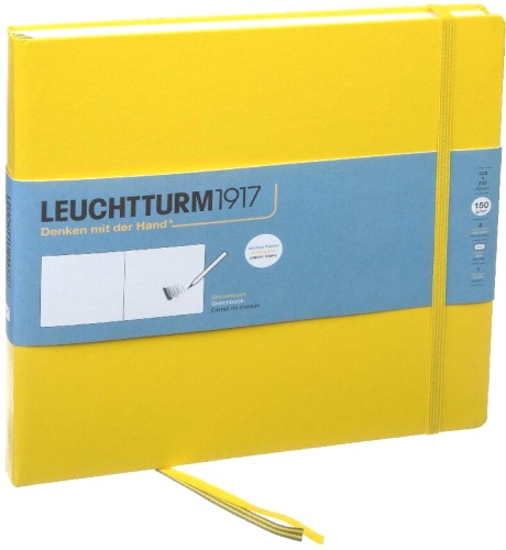  Скетчбук Leuchtturm, 150 г/м2, 112 стр., без линовки, твердая обложка, лимонный