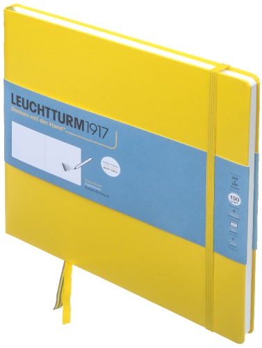  Скетчбук Leuchtturm, 150 г/м2, 112 стр., без линовки, твердая обложка, лимонный