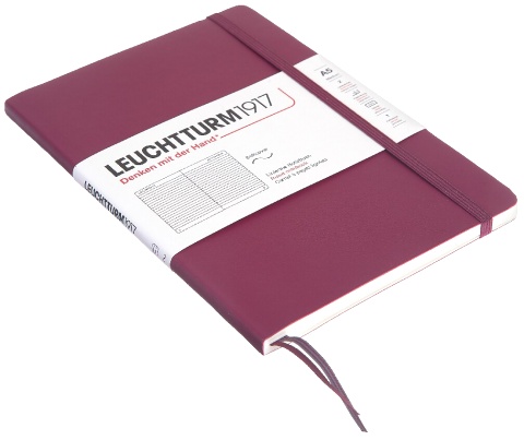  Блокнот Leuchtturm Classic, A5, 80 г/м2, 123 стр., в линейку, мягкая обложка, красный портвейн