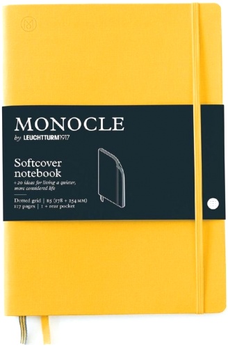  Блокнот Leuchtturm Monocle, B5, 80 г/м2, 128 стр., в точку, мягкая обложка, желтый