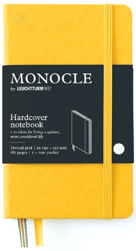  Блокнот Leuchtturm Monocle, A6, 80 г/м2, 196 стр., в точку, твердая обложка, желтый