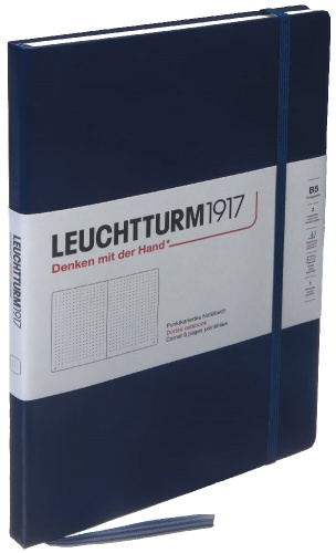  Блокнот Leuchtturm1917 Composition, B5, 80 г/м2, 218 стр., в точку, твердая обложка, синий неви