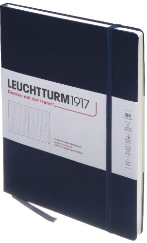  Блокнот Leuchtturm1917 Composition, B5, 80 г/м2, 218 стр., в точку, твердая обложка, синий неви