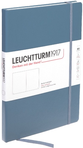  Блокнот Leuchtturm Composition, B5, 80 г/м2, 218 стр, без линовки, твердая обложка, синий камень