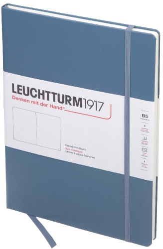  Блокнот Leuchtturm Composition, B5, 80 г/м2, 218 стр, без линовки, твердая обложка, синий камень