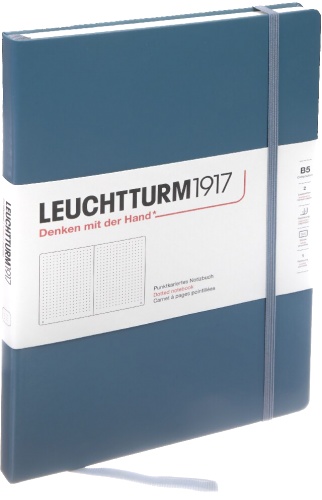  Блокнот Leuchtturm Composition, B5, 80 г/м2, 218 стр.,.в точку, твердая обложка, синий камень