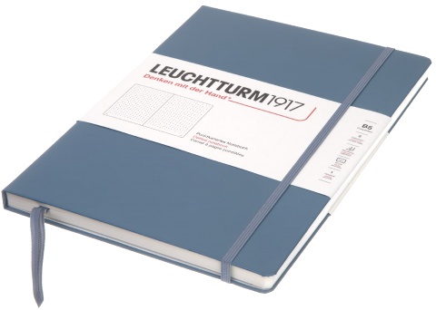  Блокнот Leuchtturm Composition, B5, 80 г/м2, 218 стр.,.в точку, твердая обложка, синий камень