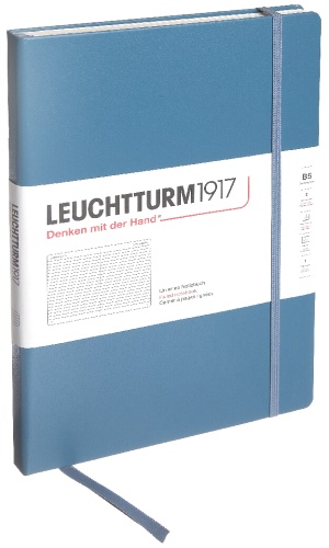  Блокнот Leuchtturm Composition, B5, 80 г/м2, 218 стр., в линейку, твердая обложка, синий камень