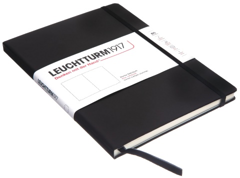  Блокнот Leuchtturm, Composition, B5, 80 г/м2, 218 стр., без линовки, твердая обложка, черный