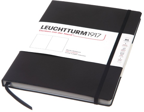  Блокнот Leuchtturm, Composition, B5, 80 г/м2, 218 стр., без линовки, твердая обложка, черный