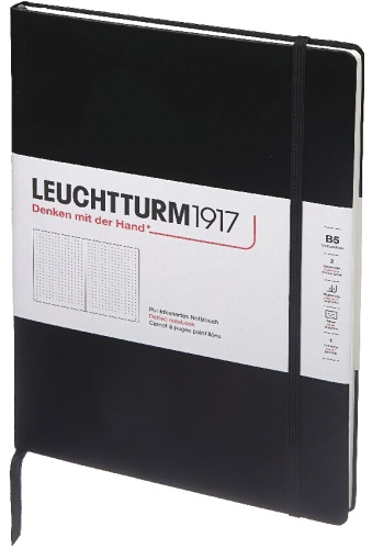  Блокнот Leuchtturm Composition, B5, 80 г/м2, 218 стр., в точку, твердая обложка, черный