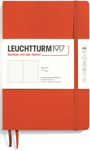  Блокнот Leuchtturm Classic, A5, 80 г/м2, 123 стр., в точку, мягкая обложка, Лобстер