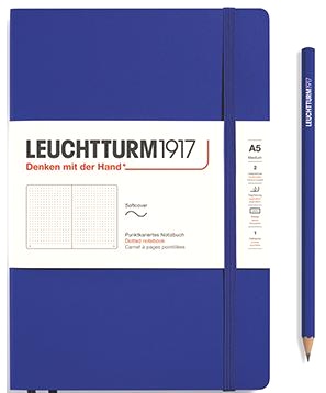  Блокнот Leuchtturm Classic, A5, 80 г/м2, 123 стр., в точку, мягкая обложка, чернильный