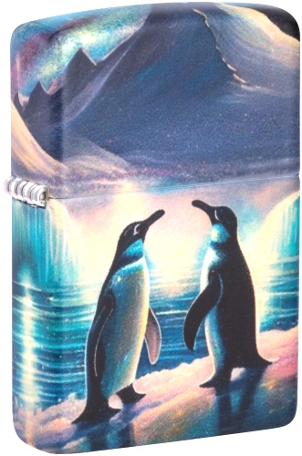  Зажигалка Zippo Penguin с покрытием Glow In The Dark Green