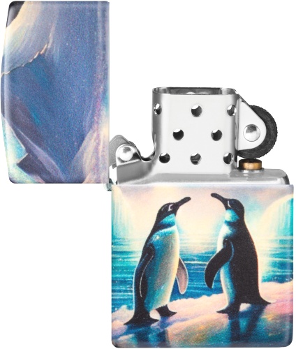  Зажигалка Zippo Penguin с покрытием Glow In The Dark Green