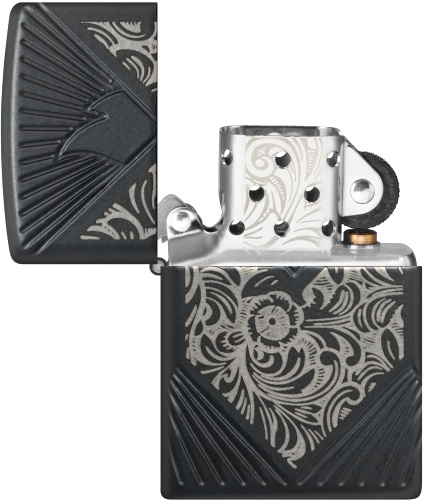  Зажигалка Zippo Armor® с покрытием Black Matte