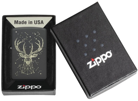  Зажигалка Zippo Deer с покрытием Black Matte