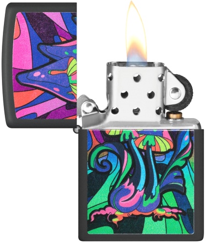  Зажигалка Zippo Counter Culture с покрытием Black Light