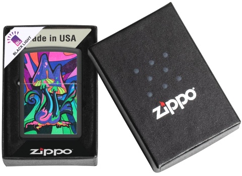  Зажигалка Zippo Counter Culture с покрытием Black Light