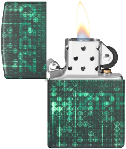  Зажигалка Zippo Pattern с покрытием Glow In The Dark Green