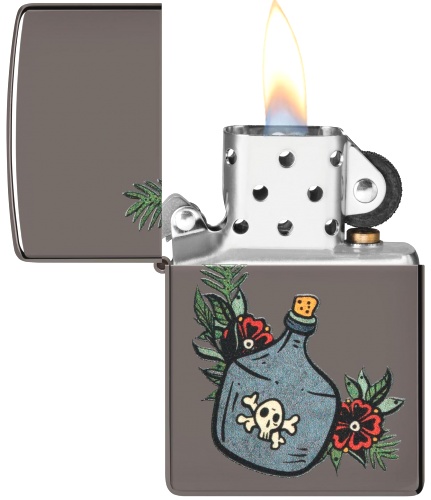  Зажигалка Zippo Moonshine Jug с покрытием Black Ice®