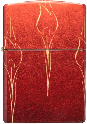  Зажигалка Zippo Ombre Flames с покрытием 540 Tumbled Brass