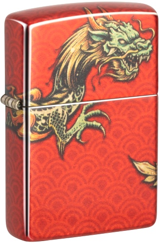  Зажигалка Zippo Dragon Design с покрытием 540 Tumbled Brass