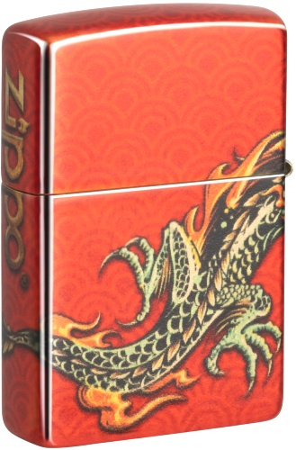  Зажигалка Zippo Dragon Design с покрытием 540 Tumbled Brass