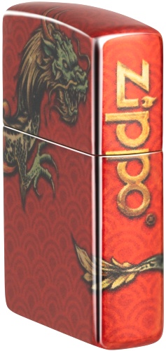  Зажигалка Zippo Dragon Design с покрытием 540 Tumbled Brass