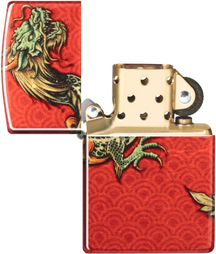  Зажигалка Zippo Dragon Design с покрытием 540 Tumbled Brass