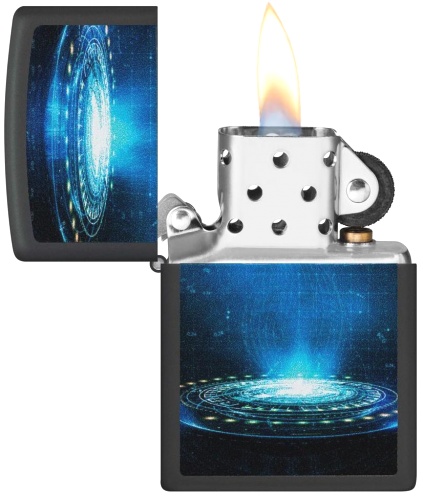  Зажигалка Zippo UFO Flame с покрытием Black Light